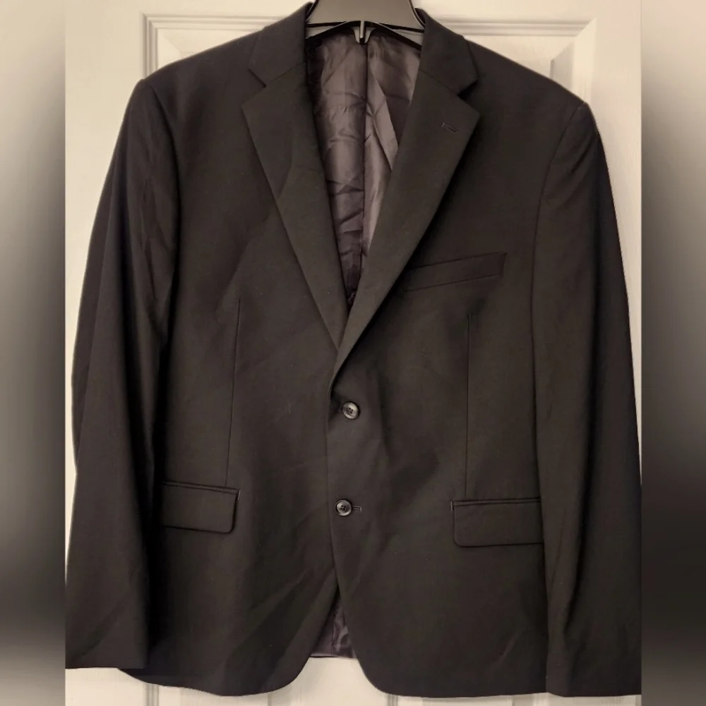 ALFANI Men's Slim-Fit Stretch Solid Suit Jacket In Black Size 44S